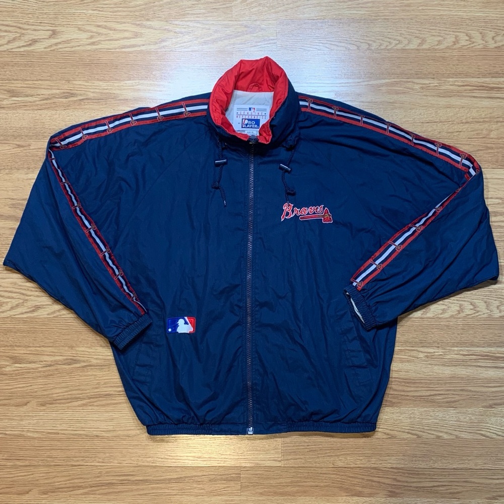 Vintage Atlanta Braves Windbreaker Jacket Size XL